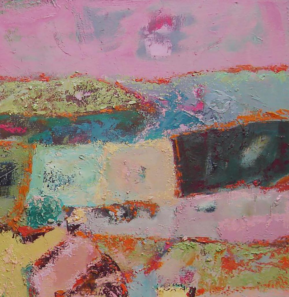 Oil painting pastel landscape by Tatyana Shulyak in vibrant colors