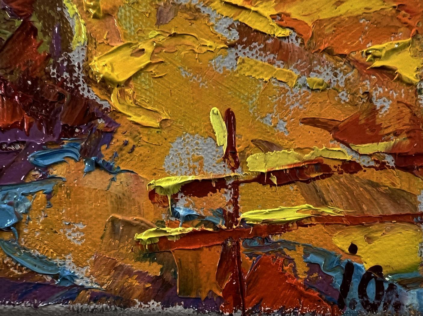 Vibrant impasto oil painting Dawn in the Field by Oleksiy Ivanyuk