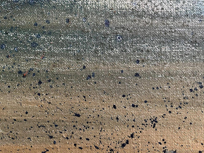 Oil painting Above the city Serhiy Kovalev textured gray-brown gradient canvas