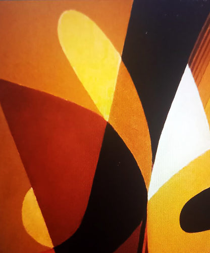 Oil painting Warm Forms by Alexander Strashevich with bold geometric shapes