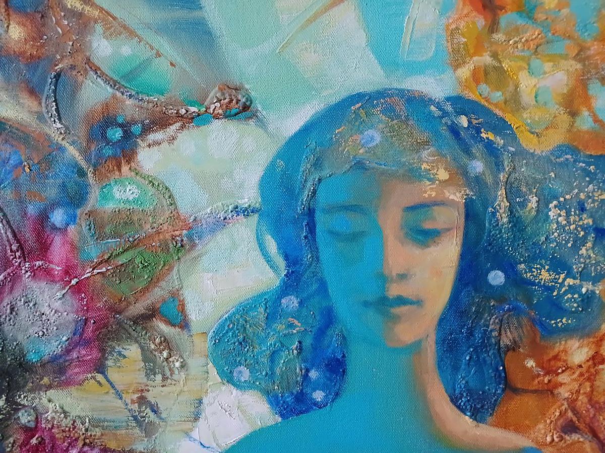 Abstract oil painting Aqua Vita Anatoly Tarabanov