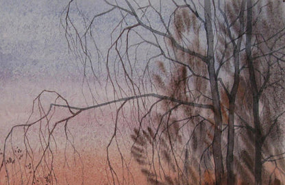 Watercolor painting of Evening has come to the city by Valery Savenets