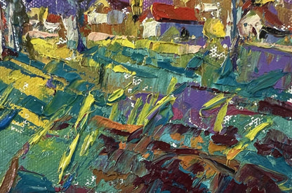 Vibrant impressionist oil painting Country Nights by Oleksiy Ivanyuk