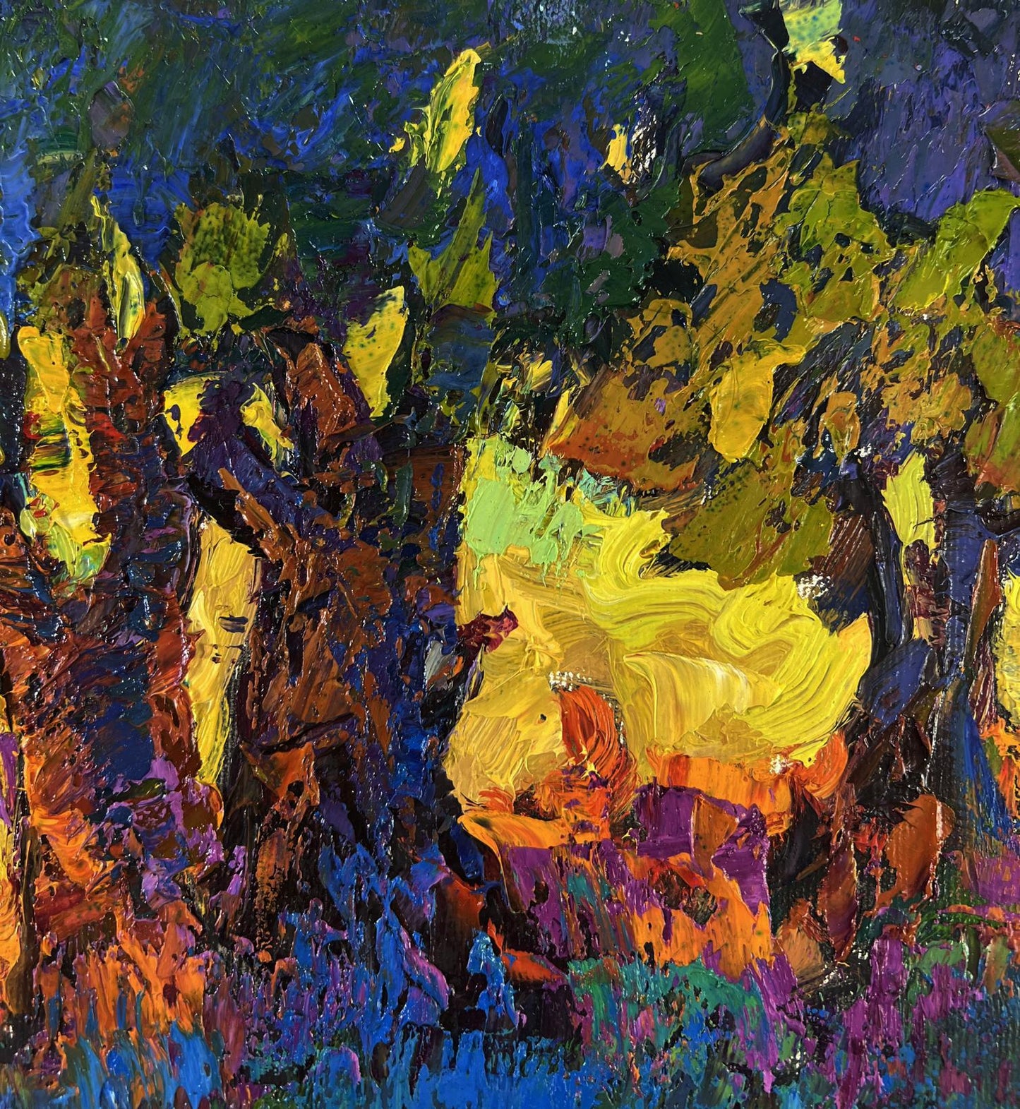 Vibrant Silence in the shade of old willows oil painting by Oleksiy Ivanyuk