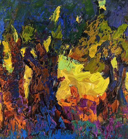 Vibrant Silence in the shade of old willows oil painting by Oleksiy Ivanyuk