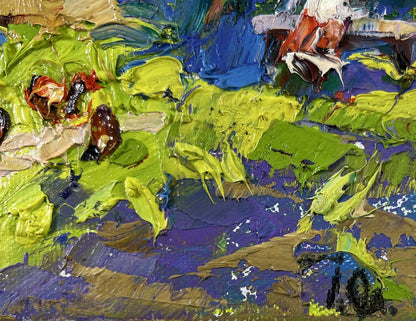 Vibrant impressionist oil painting When gardens bloom by Oleksiy Ivanyuk