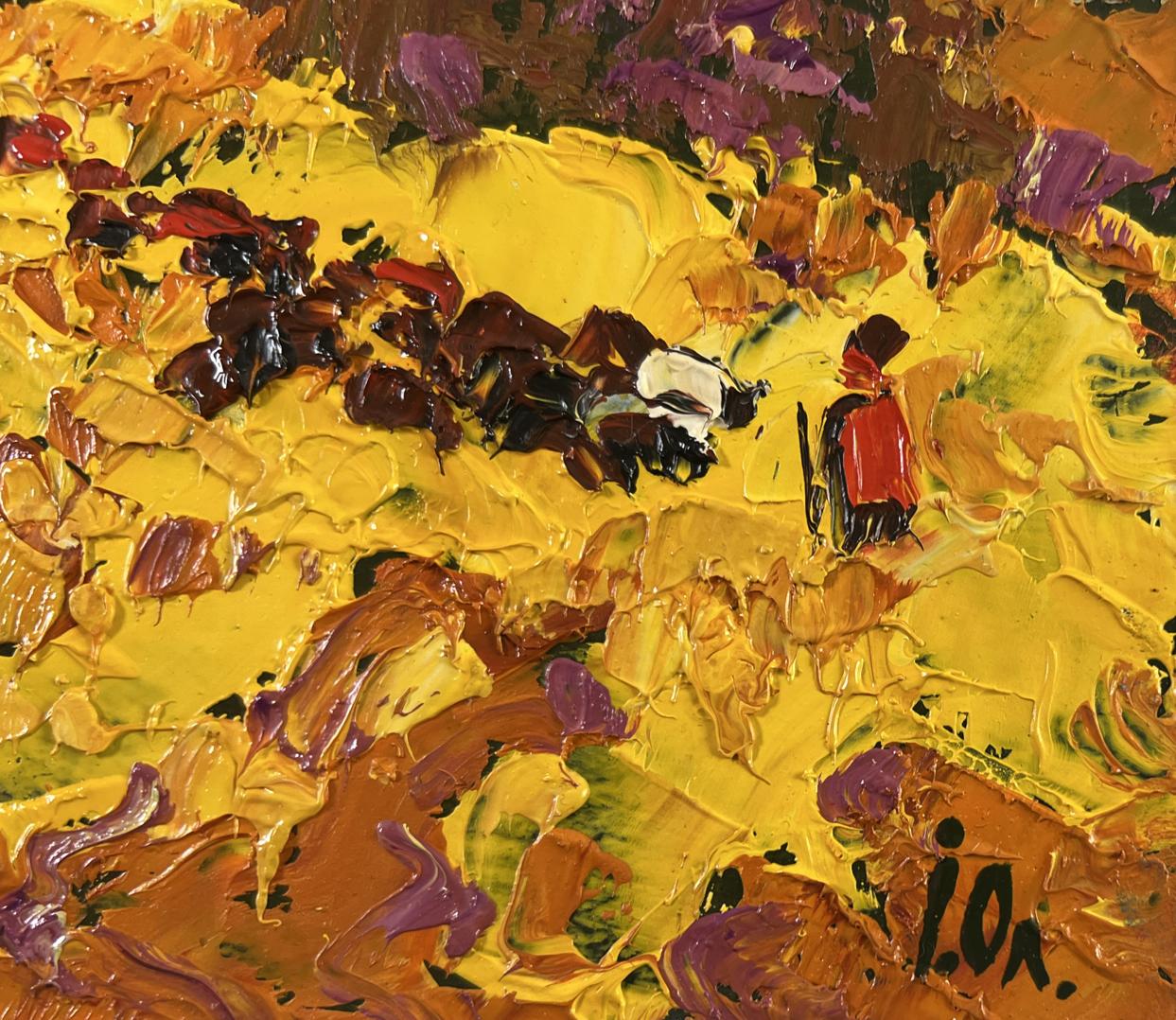 Vibrant impressionist oil painting Autumn is floating over the horizon by Oleksiy Ivanyuk