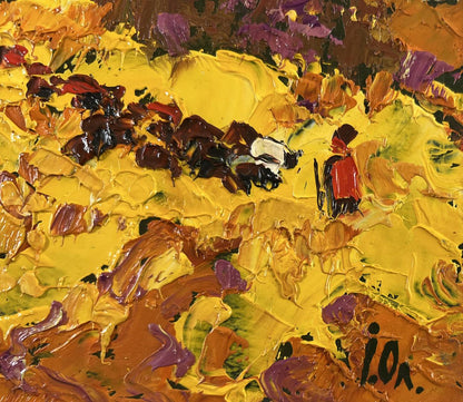 Vibrant impressionist oil painting Autumn is floating over the horizon by Oleksiy Ivanyuk