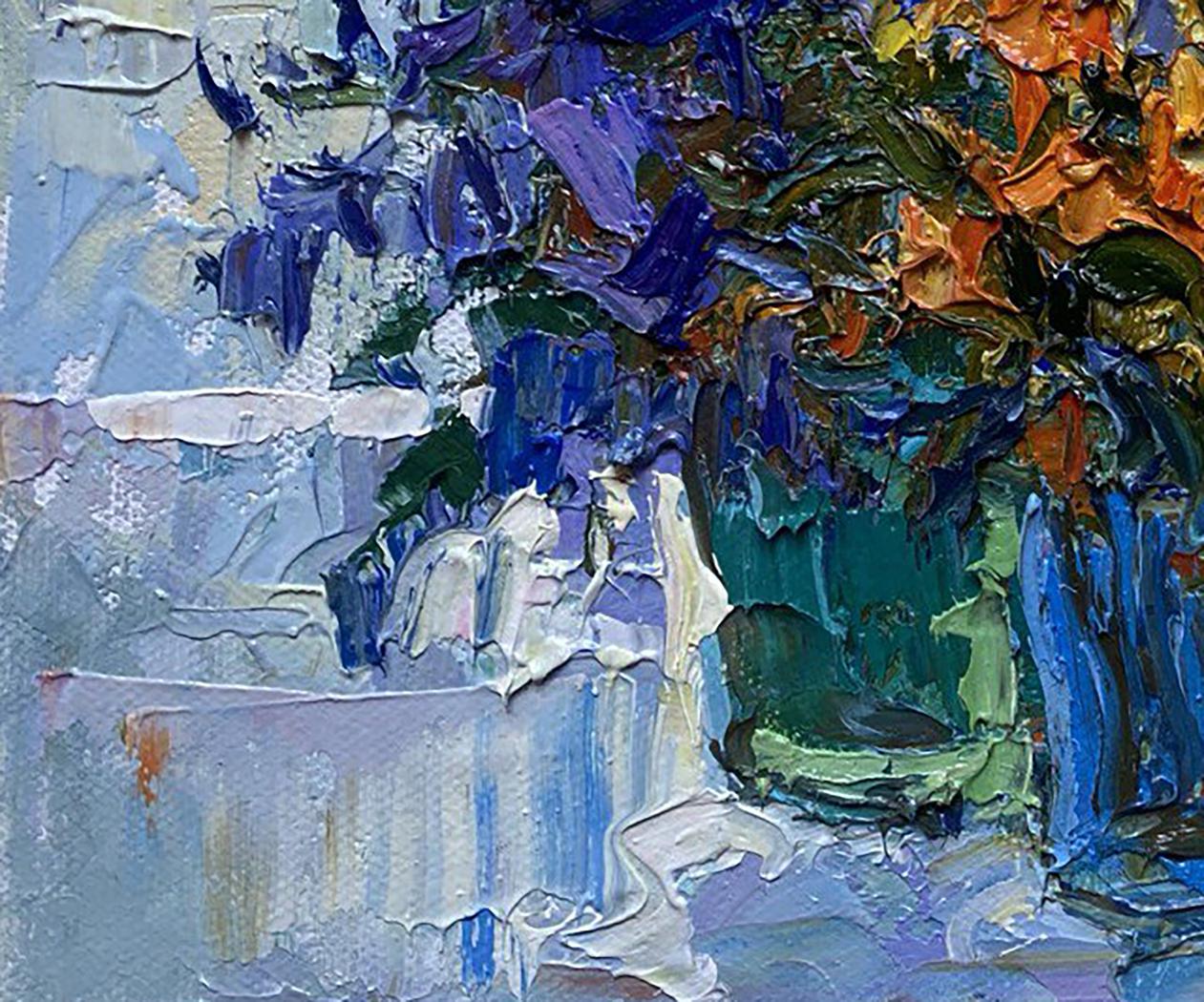 Oil painting Spring flowers by Oksana Ivanyuk vibrant floral vase