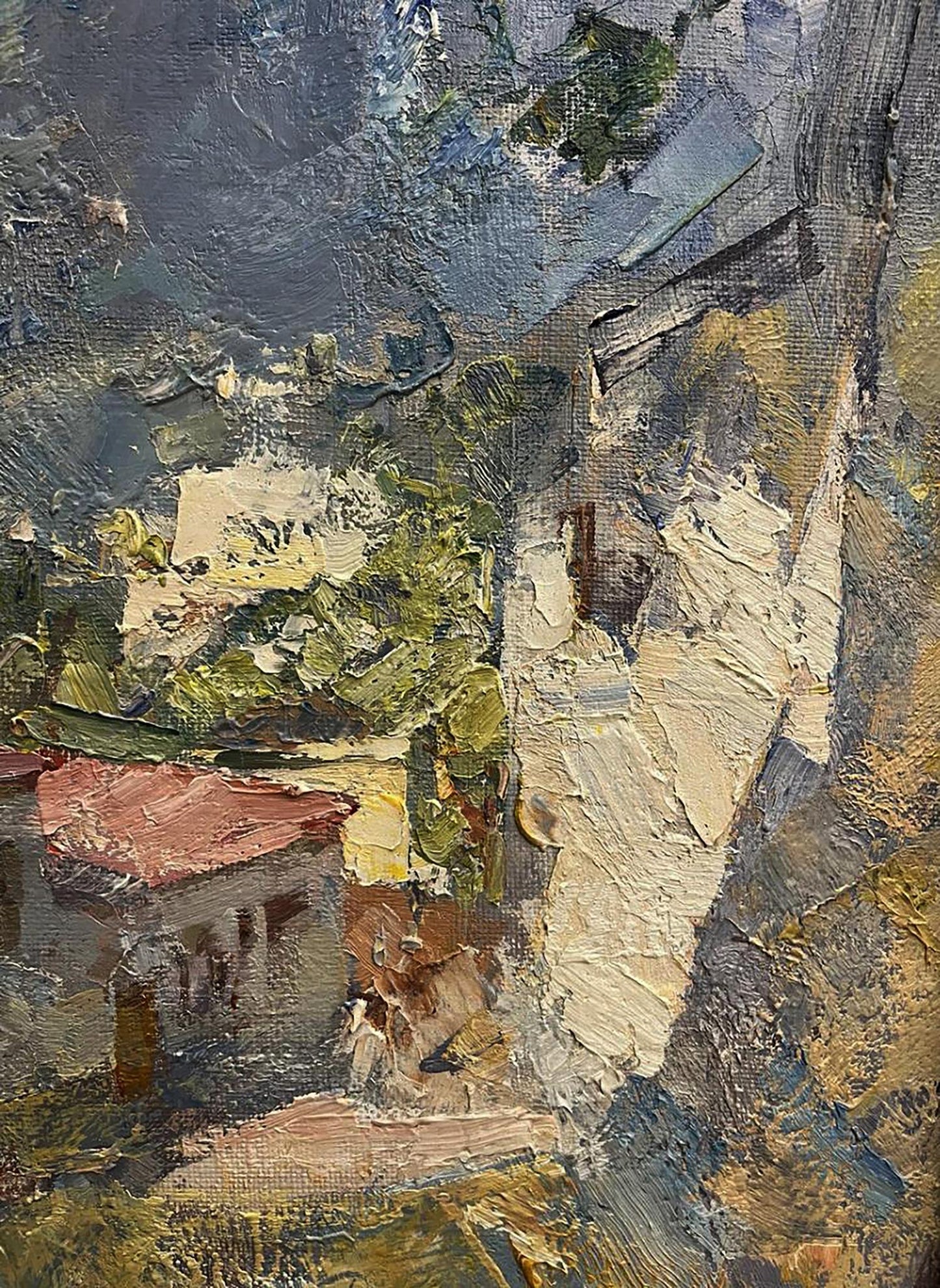 Oil painting Summer Old Town house Arsen Rustamov