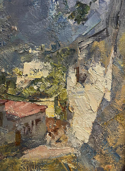Oil painting Summer Old Town house Arsen Rustamov