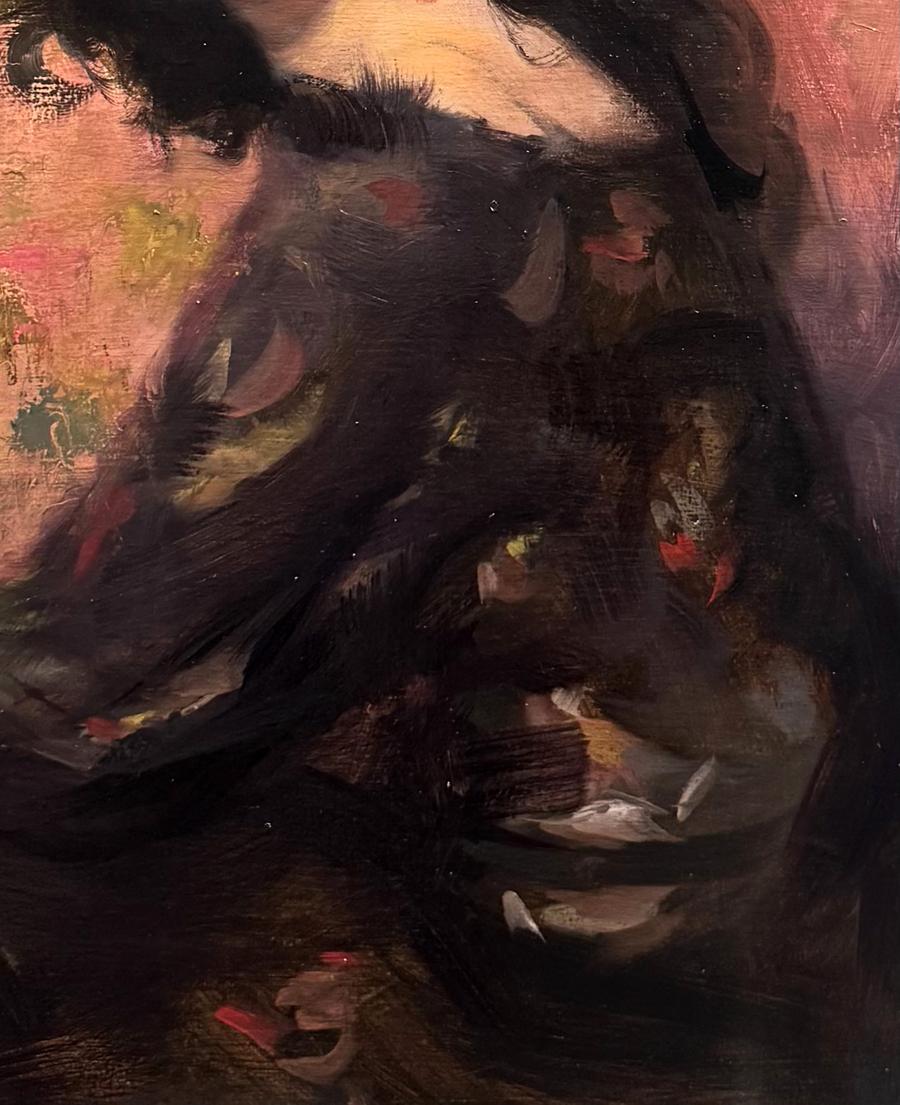 Oil painting portrait of a woman by Shirley Annam Butt