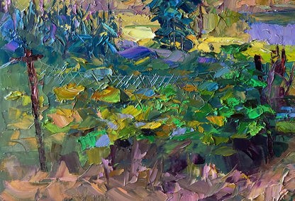 Vibrant impressionist oil painting The Path to the River by Boris Serdyuk