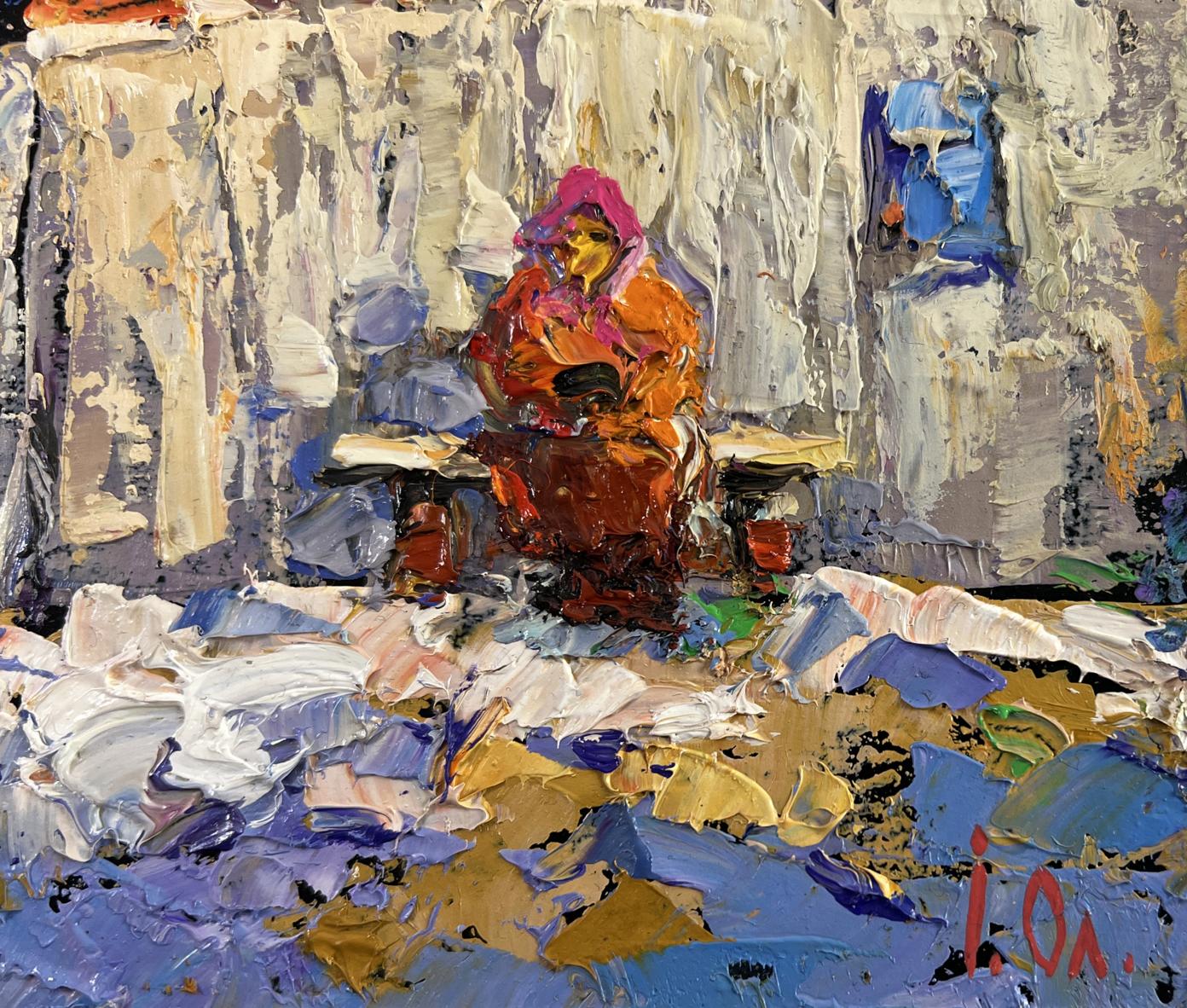 Oil painting Warm evening in grandmas house by Oleksiy Ivanyuk