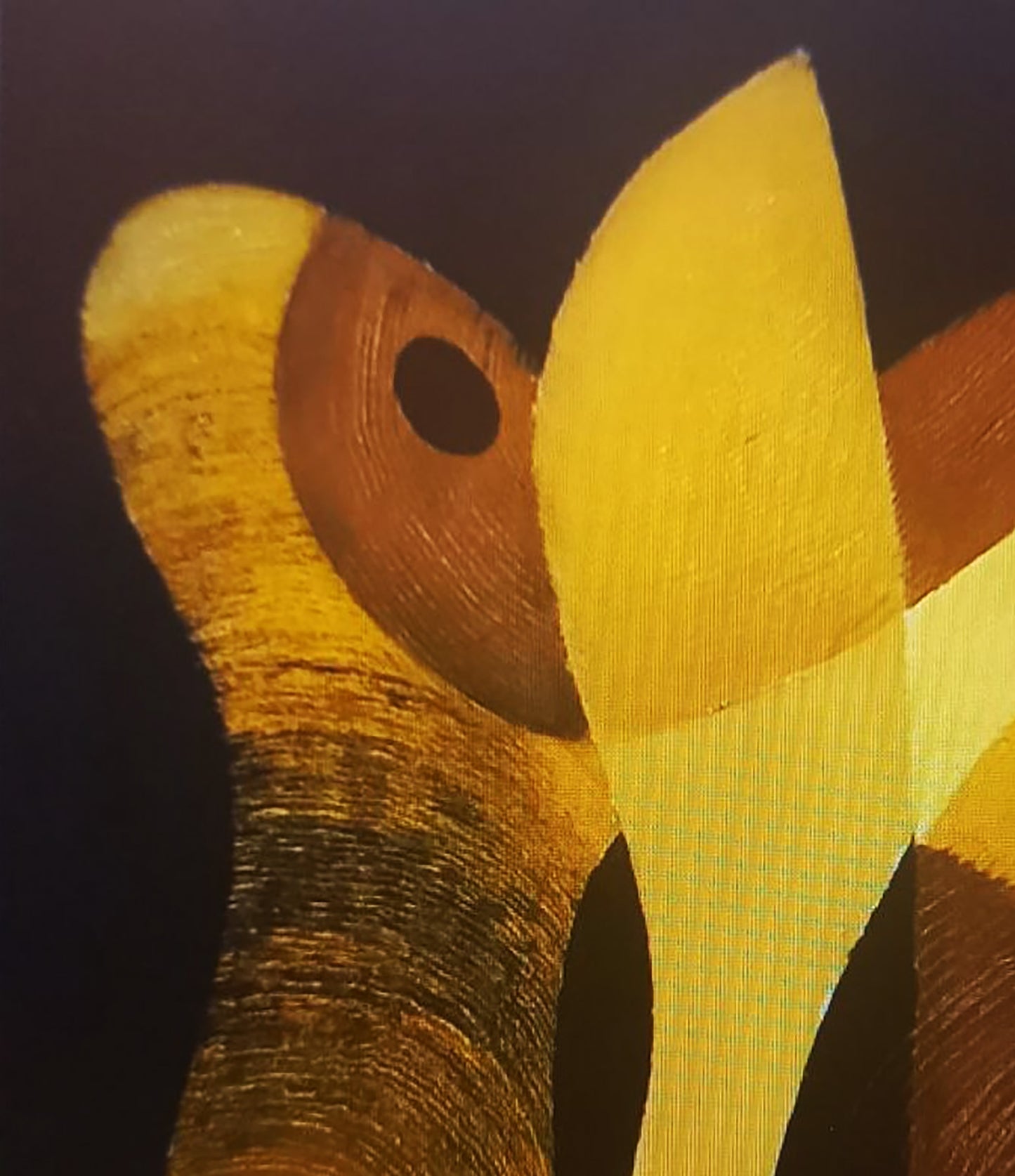 Oil painting Shaping by Alexander Strashevich: yellow brown geometric shapes