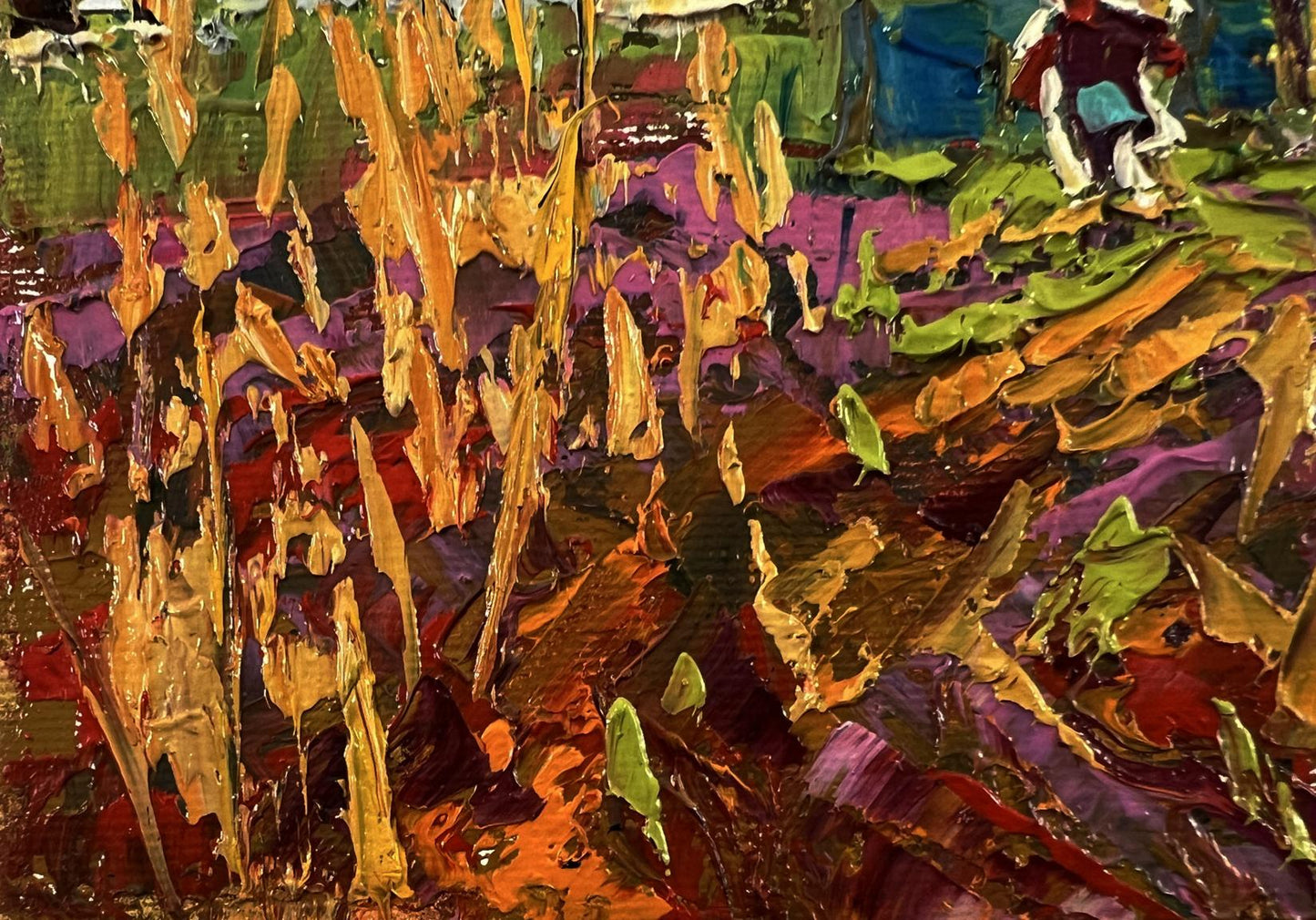 Oil painting Warm autumn in the village by Oleksiy Ivanyuk