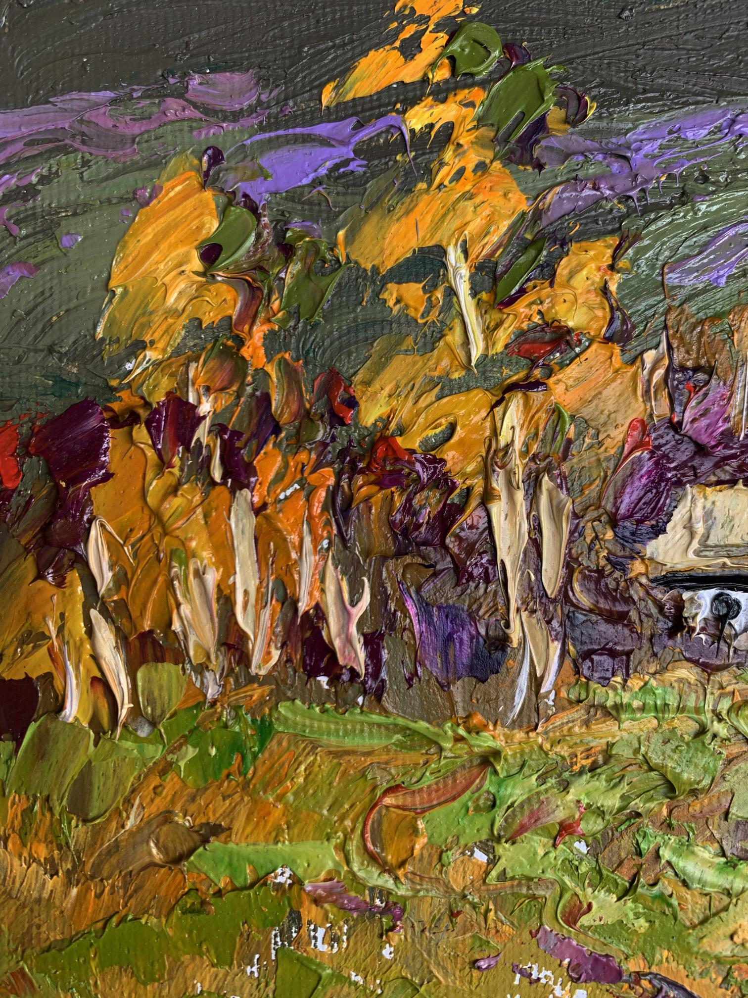 Oil painting It was raining by Oksana Ivanyuk vibrant landscape