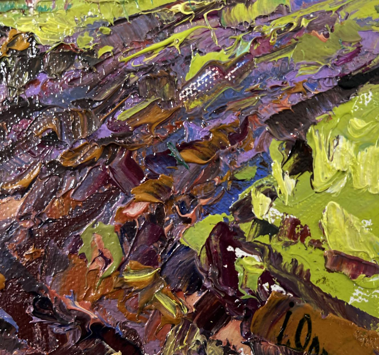 Vibrant oil painting Morning in the village by Oleksiy Ivanyuk
