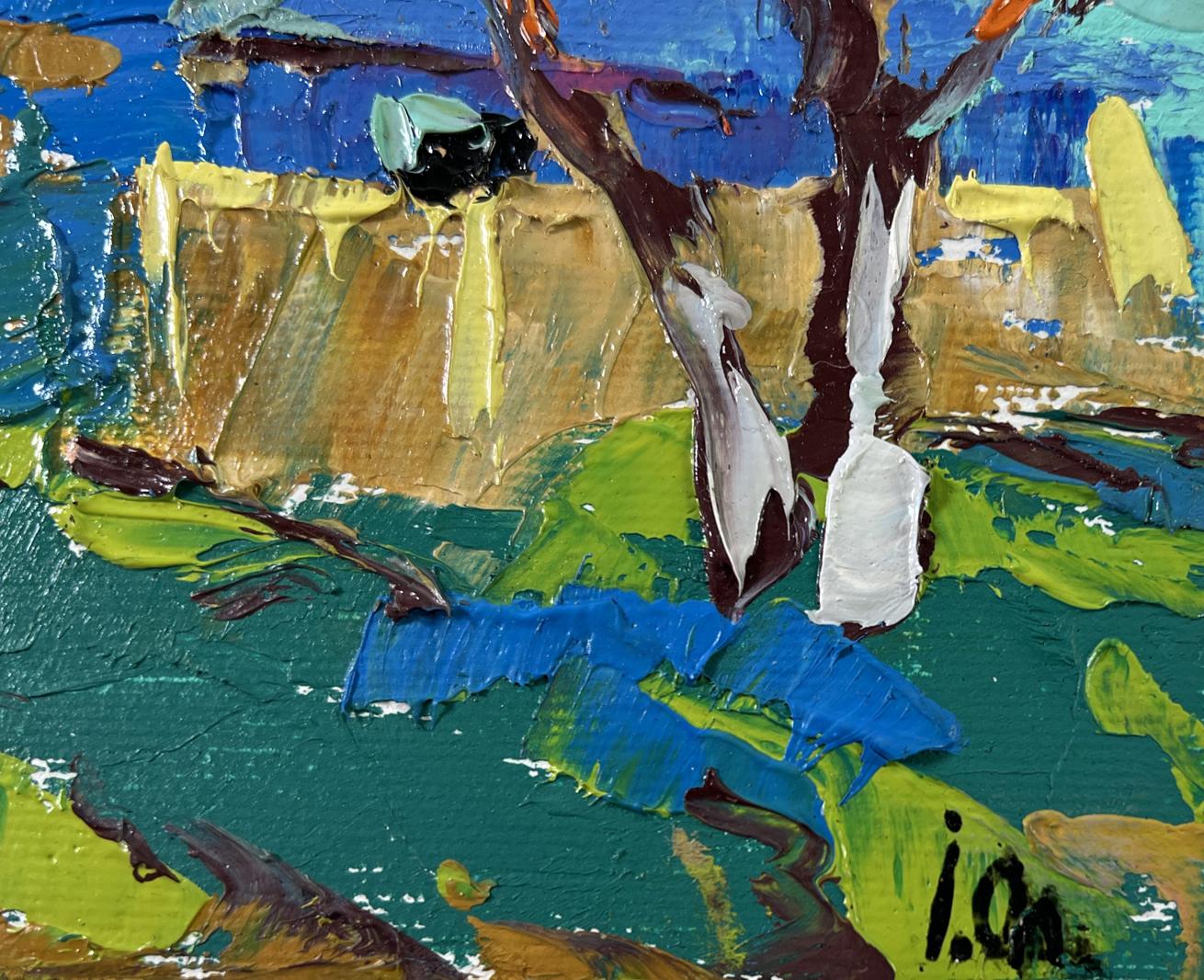 Vibrant Spring Awakening oil painting by Oleksiy Ivanyuk, impressionist landscape