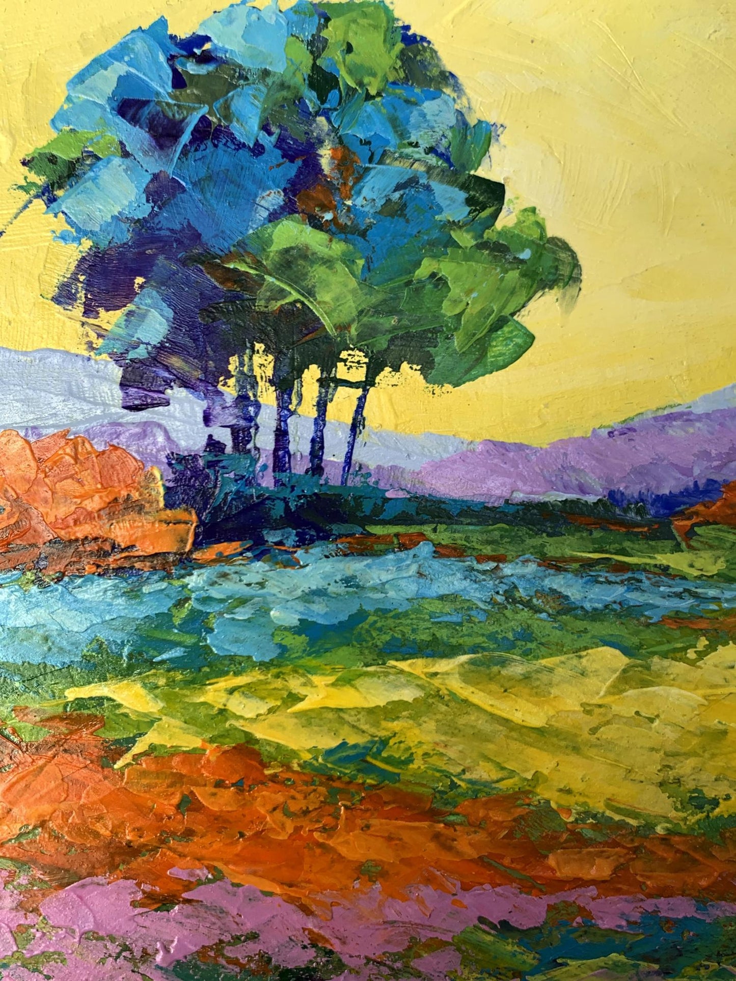 Vibrant impressionist oil painting Sunset is approaching by V. Zadorozhnya