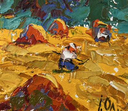 Vibrant impressionist oil painting Noon on the field by Oleksiy Ivanyuk