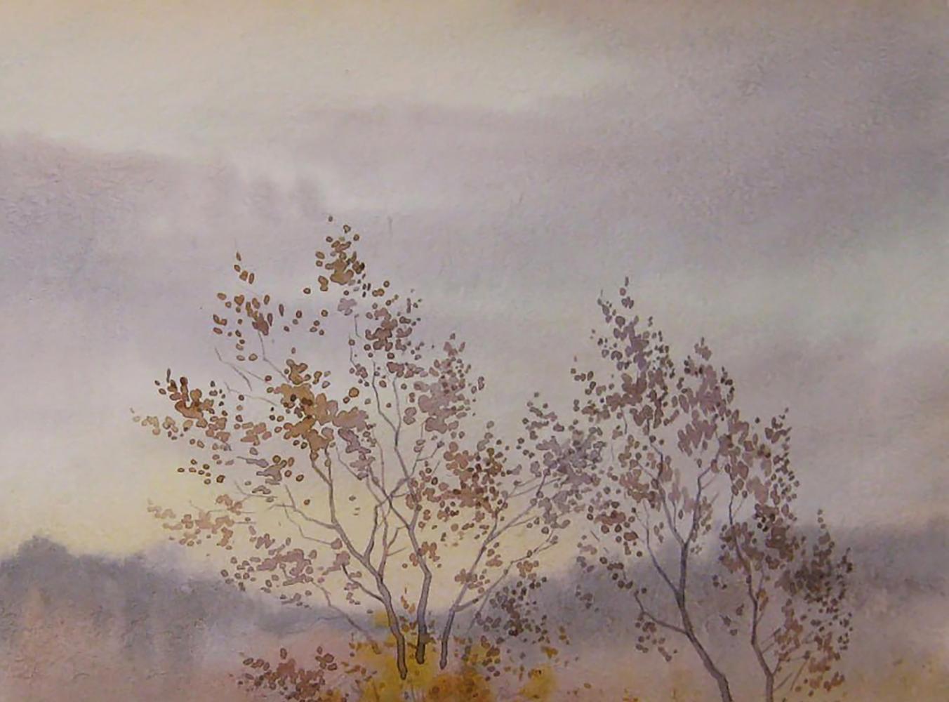 Watercolor painting The last days of autumn by Valery Savenets