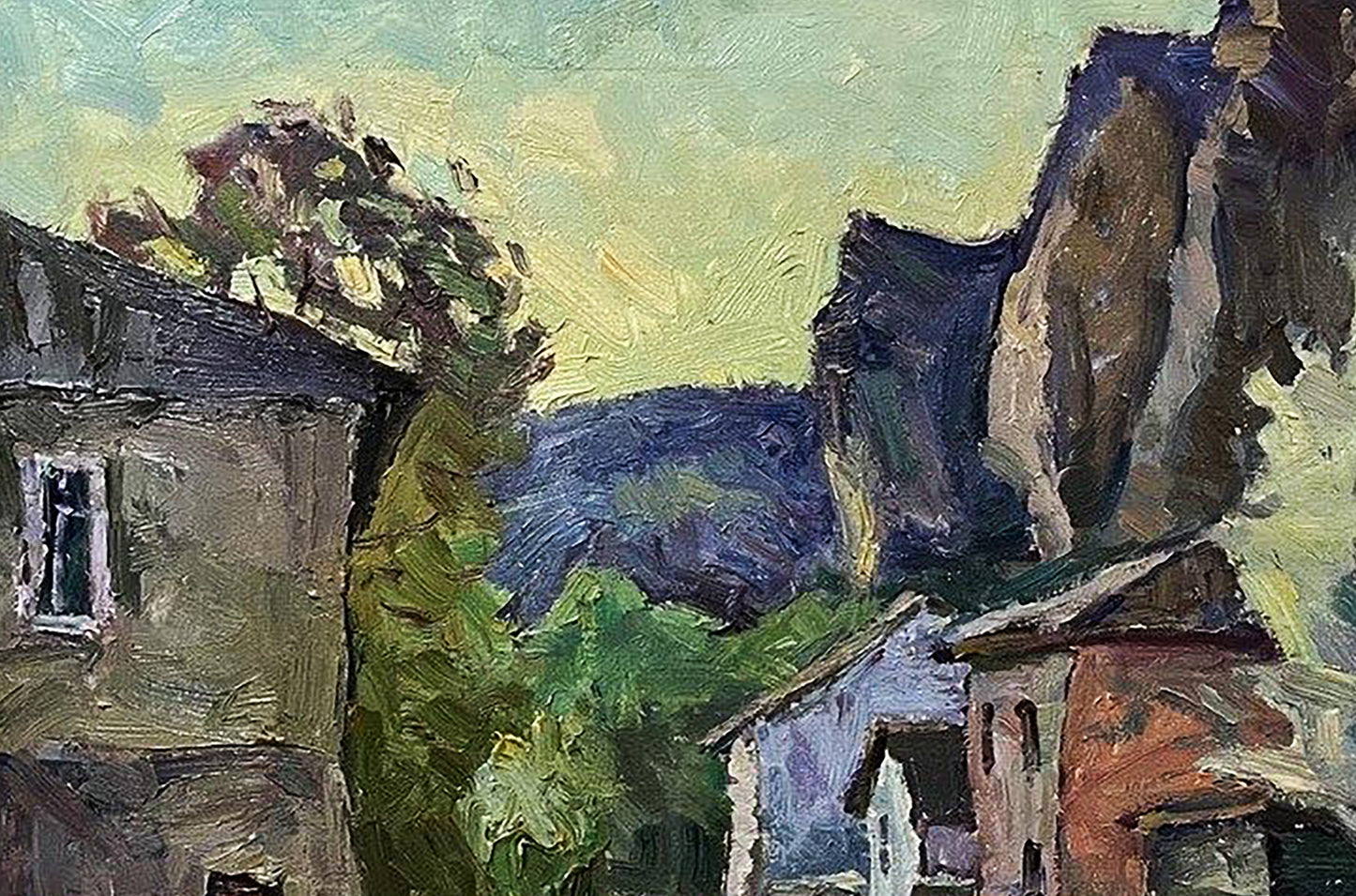 Oil painting The house by the rock by Oleksandr Andreev