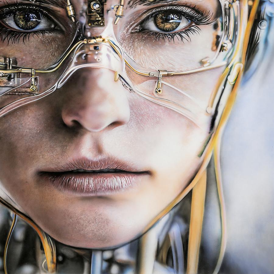 Acrylic painting My New Glasses Johannes Wessmark
