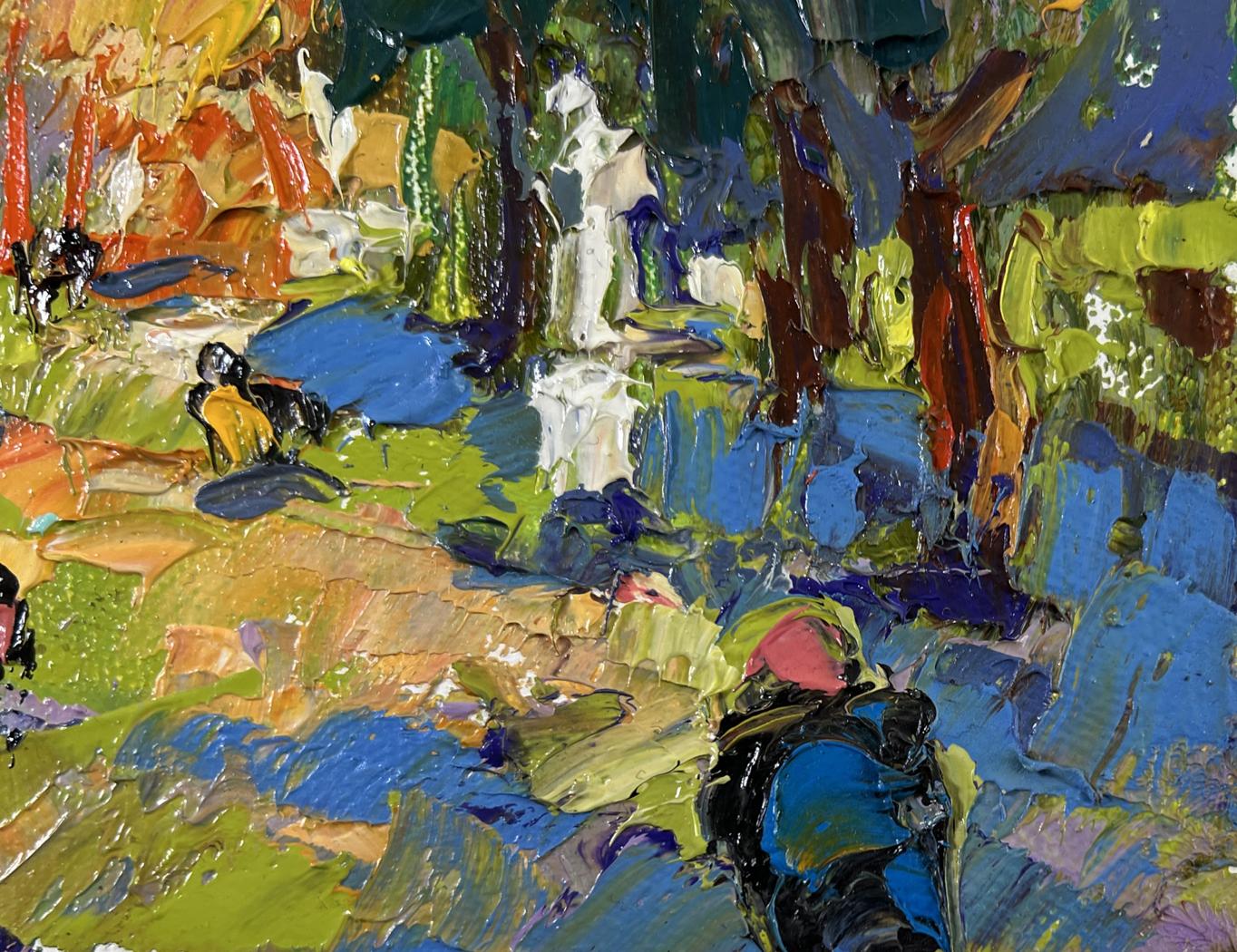Vibrant impressionist oil painting Alley in the Park by Oleksiy Ivanyuk