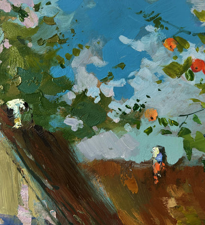 Vibrant impressionist oil painting by Yuriy Suprunchuk with lush tree