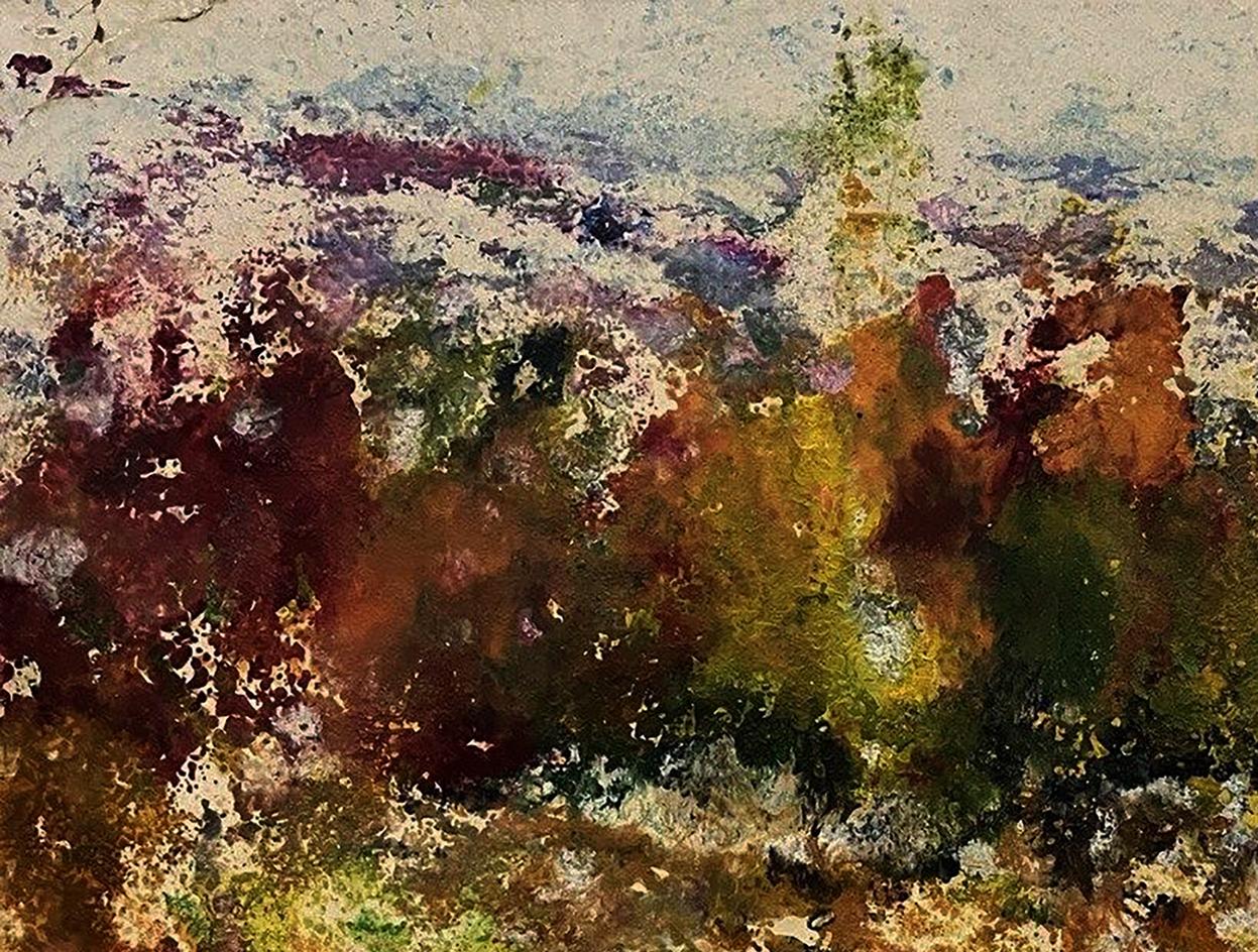 Oil painting Heart of Nature by Pavlo Miroshnychenko, abstract landscape