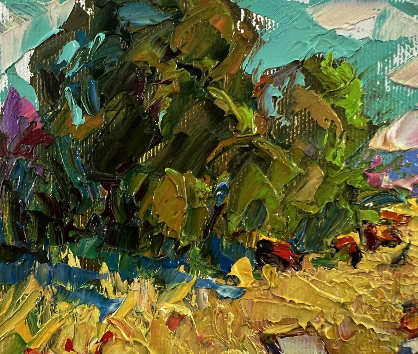 Vibrant impressionist oil painting Man in nature by Oleksiy Ivanyuk