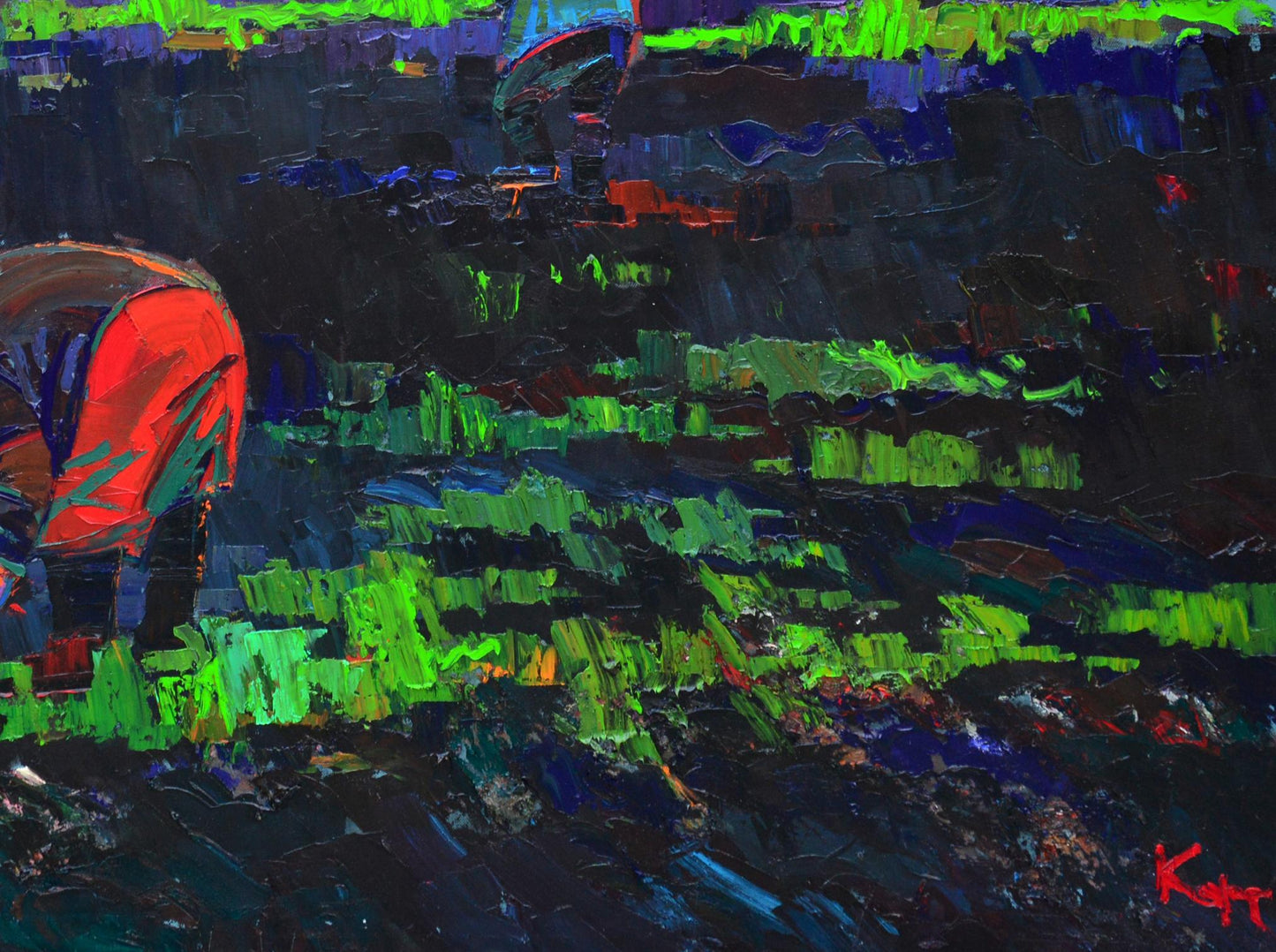 Oil painting Spring in the Village by Natalia Korf-Ivaniuk