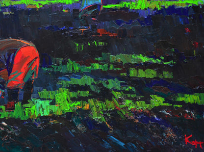 Oil painting Spring in the Village by Natalia Korf-Ivaniuk