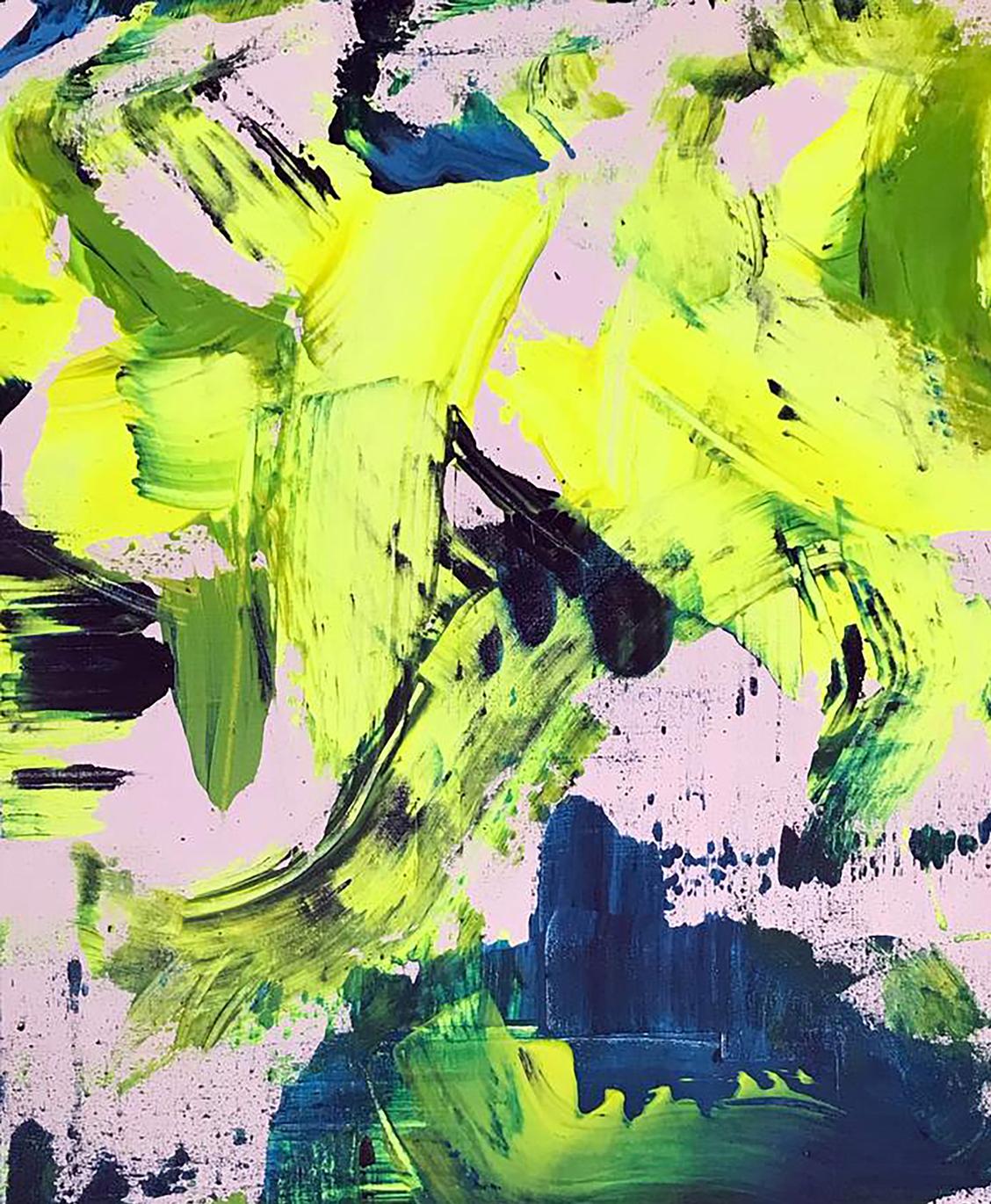 Vibrant abstract acrylic painting Orgasmic Life by Olga Melezhik