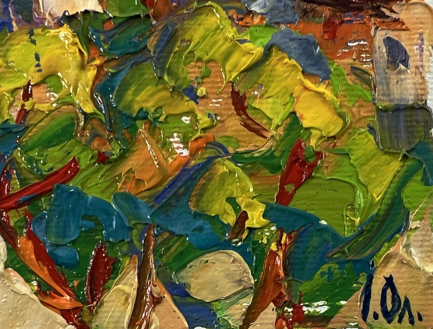 Vibrant oil painting Summer village heat by Oleksiy Ivanyuk