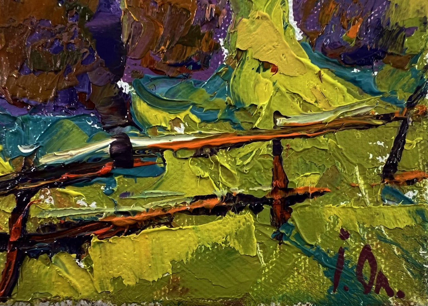 Vibrant impressionist oil painting Bright night over the field by Oleksiy Ivanyuk