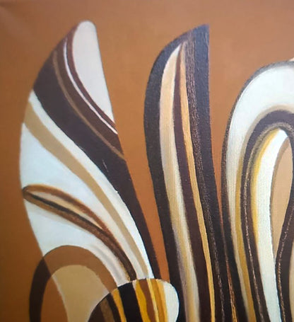 Oil painting Plasticity of Forms by Alexander Strashevich, abstract curved forms