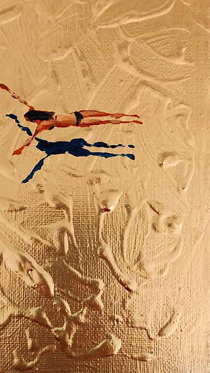 Acrylic painting Golden Pool Olena Klimenko