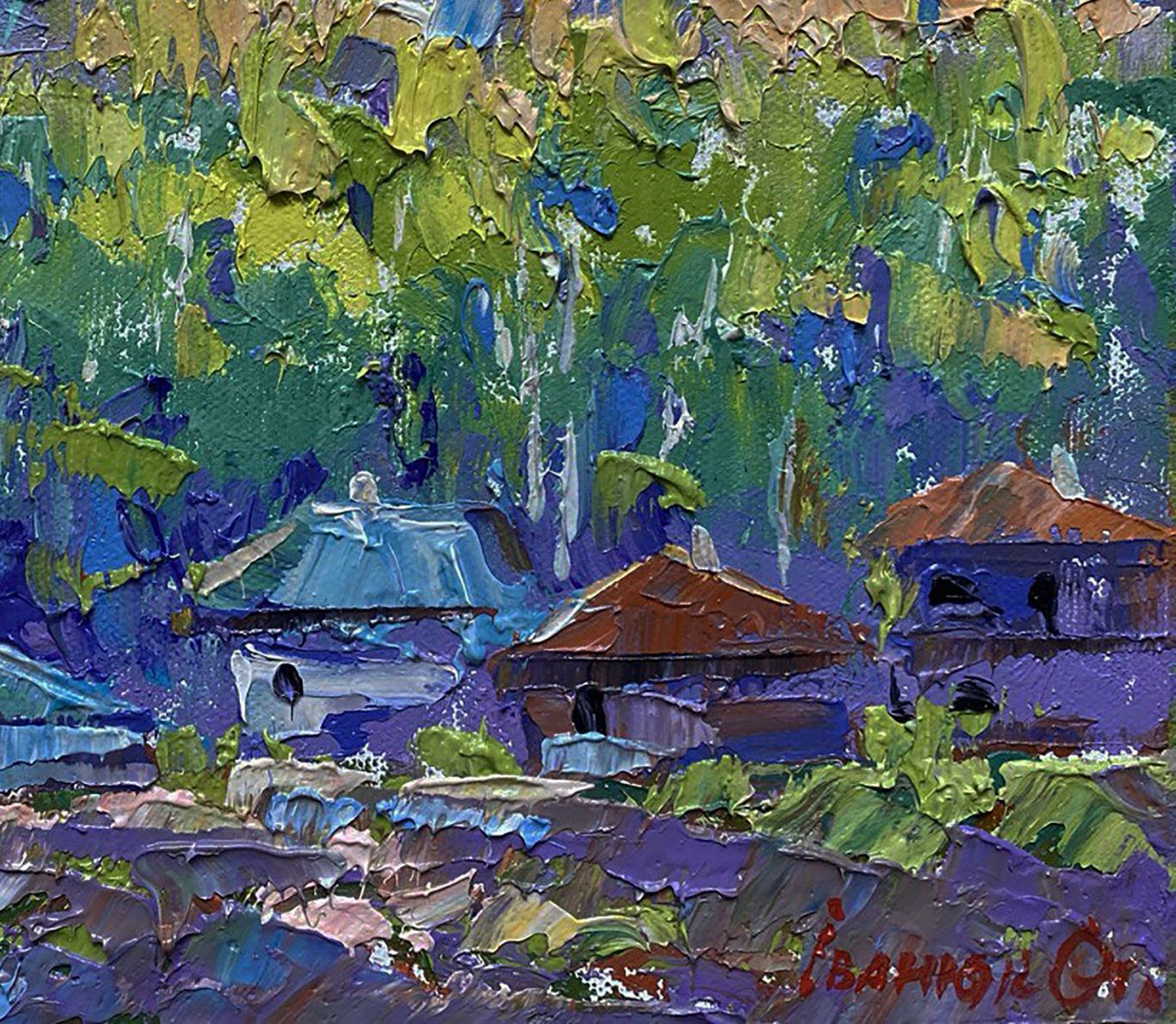 Vibrant impressionist oil painting Warm summer morning by Oleksiy Ivanyuk