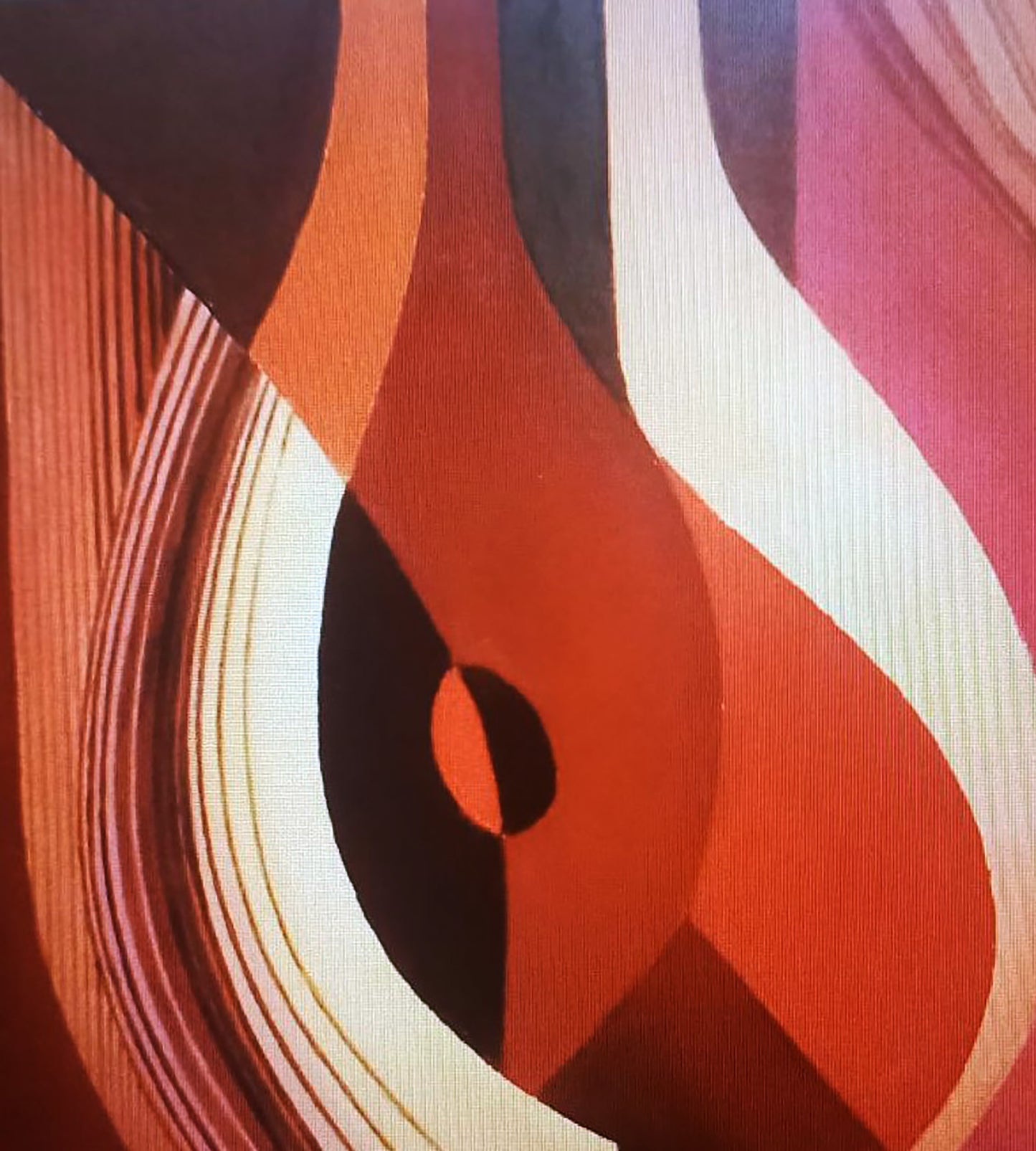 Oil painting Red shaping by Alexander Strashevich abstract bold curves