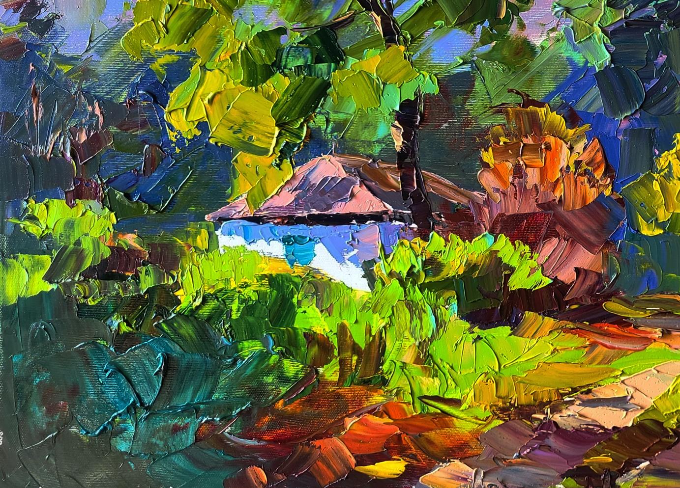 Vibrant impressionist oil painting Autumn came suddenly by Boris Serdyuk