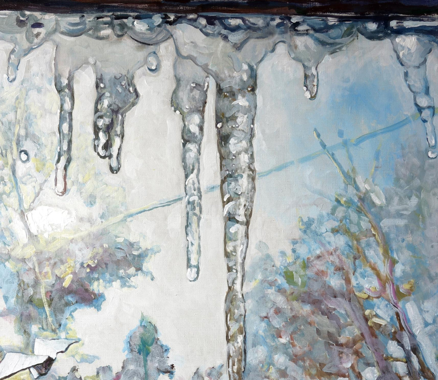 Oil painting Thawed Spring Anatoly Varvarov