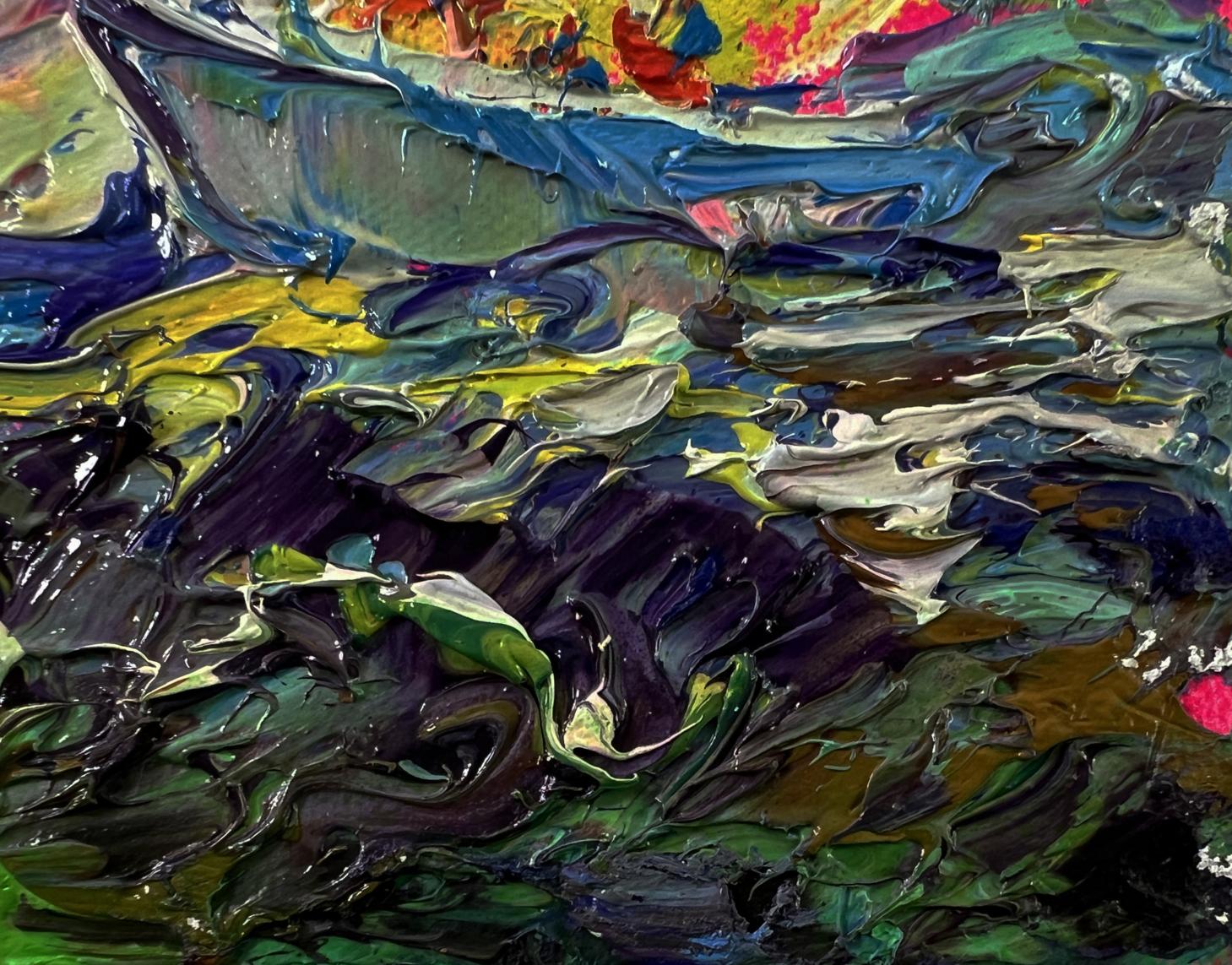 Vibrant oil painting of sailboats on the sea by Oleksiy Ivanyuk
