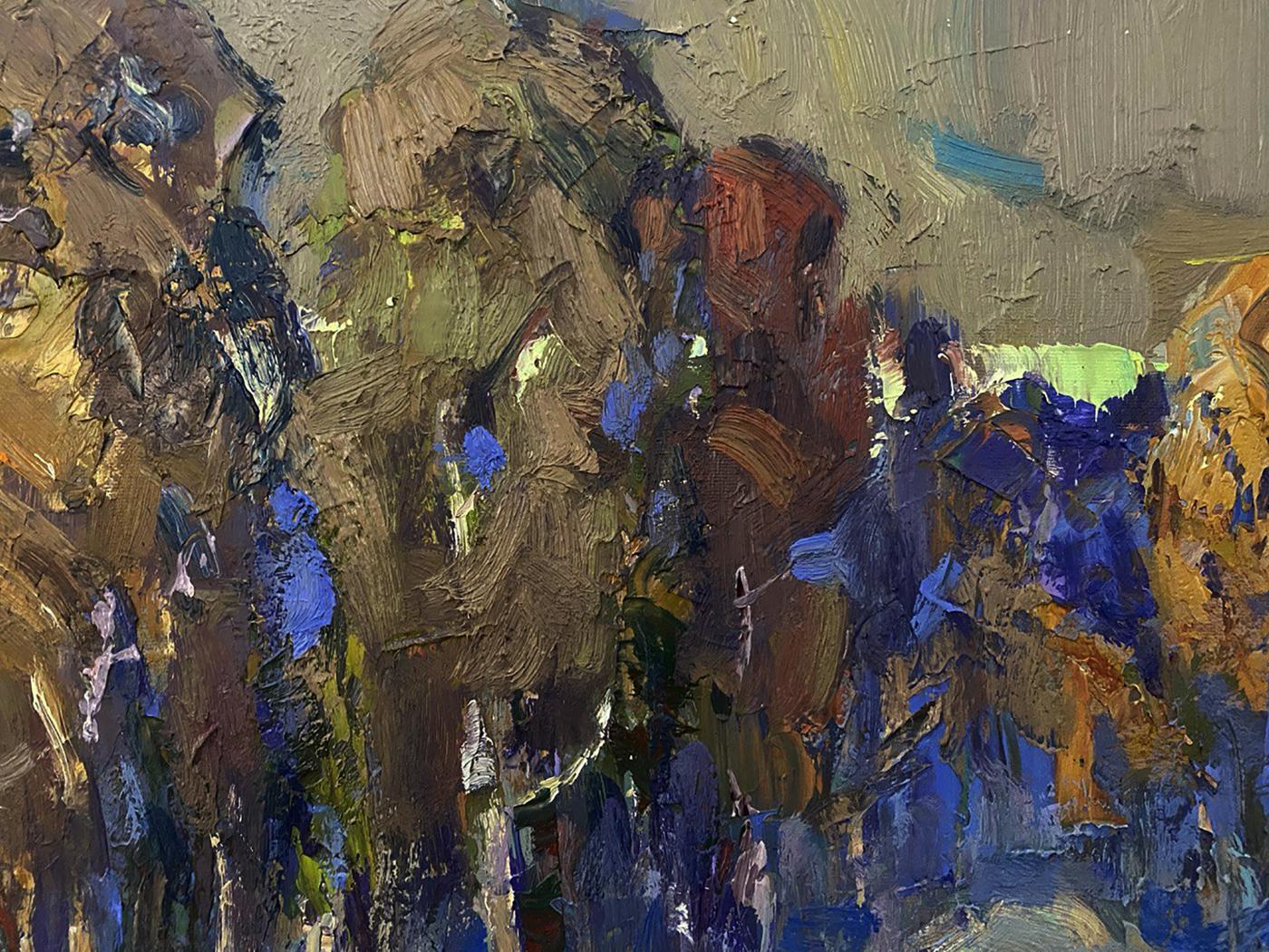 Oil painting In the cold steppes by Oleksiy Ivanyuk abstract expressionist artwork