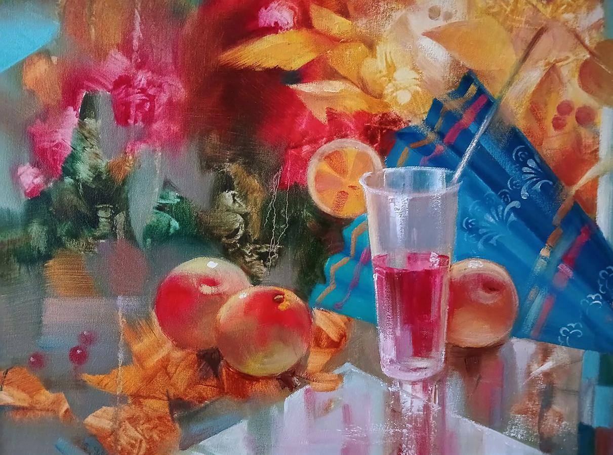 Abstract oil painting Autumn still life Anatoly Tarabanov