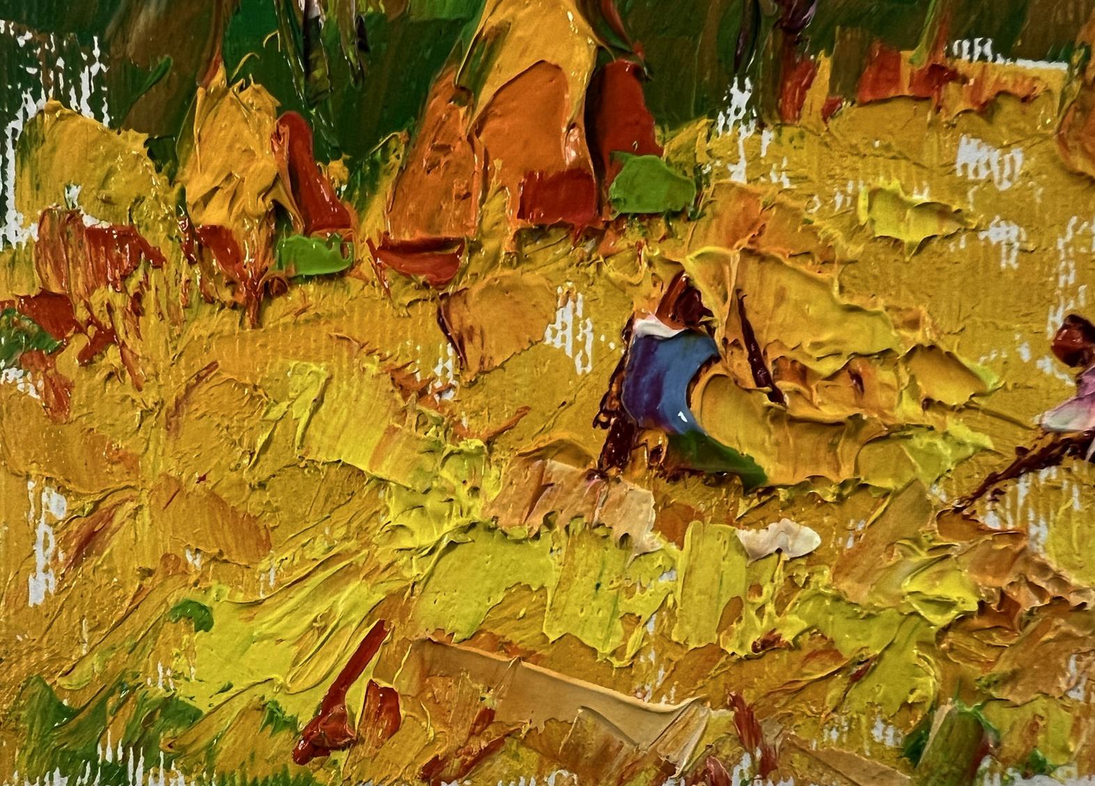 Oil painting Working in the Field by Oleksiy Ivanyuk vibrant impasto