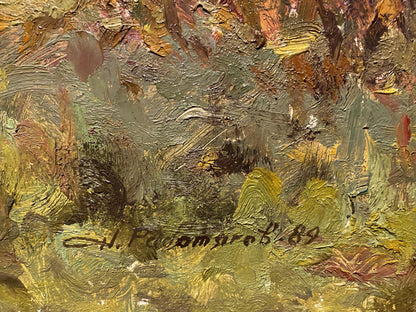 Impasto oil painting By autumn by Nikolay Rabotyagov in earthy tones