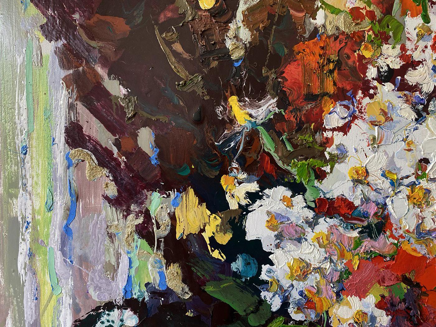 Oil painting Field mood by Oksana Ivanyuk: vibrant flowers