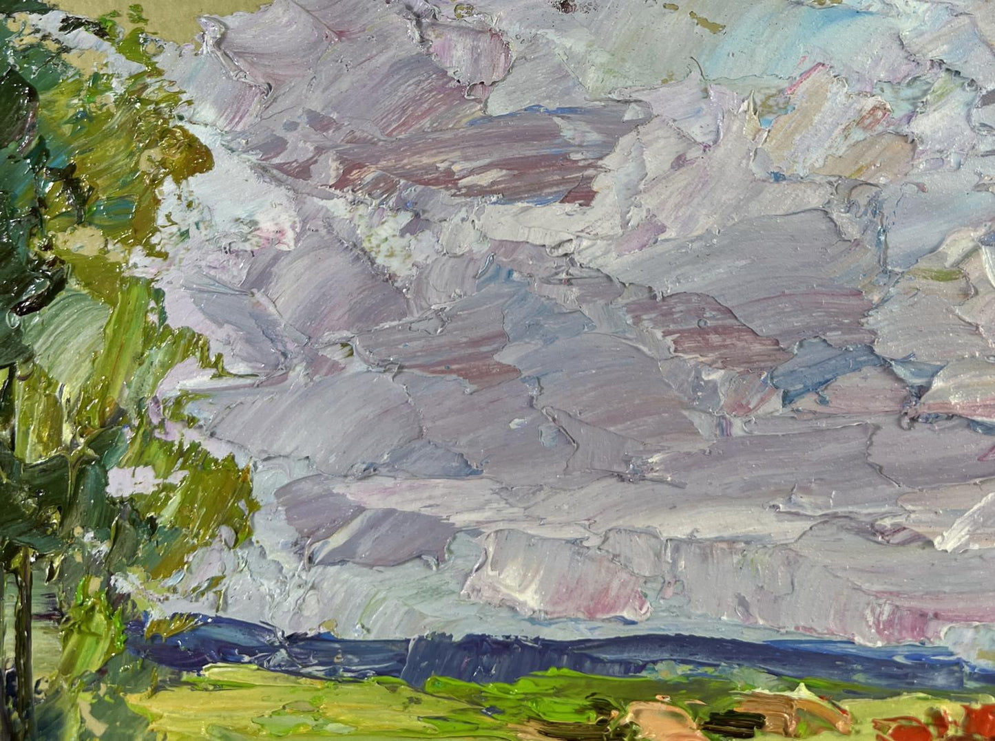 Oil painting Summer morning on the pasture by Boris Serdyuk